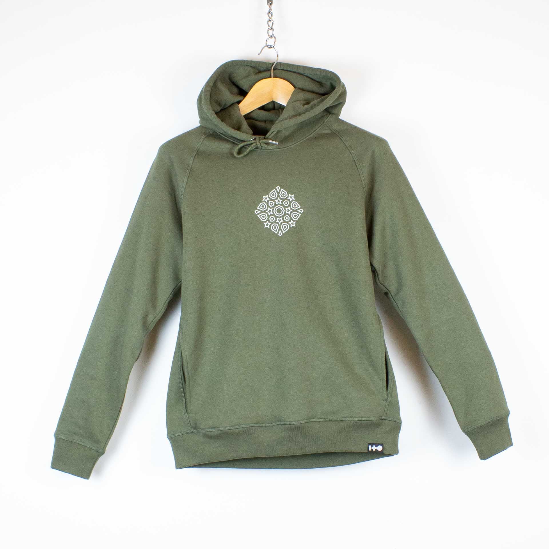 Tiles Khaki Hoodie – One & Other